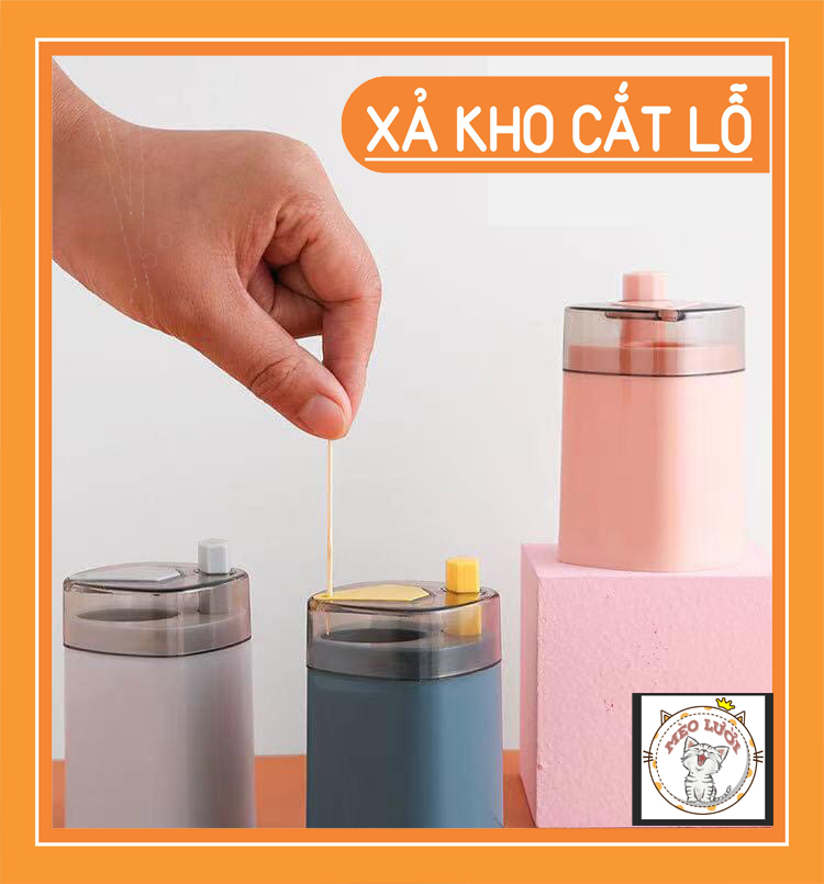 HỘP ĐỰNG TĂM XỈA RĂNG CÓ NÚT NHẤN TỰ ĐỘNG BẬT TĂM LÊN CHẤT LIỆU NHỰA PP THỰC PHẨM