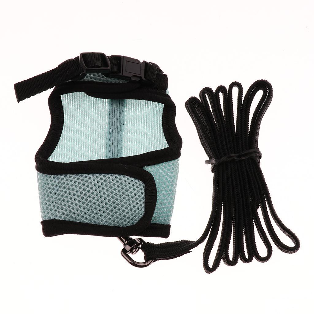 2x Adjustable Ferret Harness/Baby Rabbit/Squirrel/Hamster Leash Lead Rope S