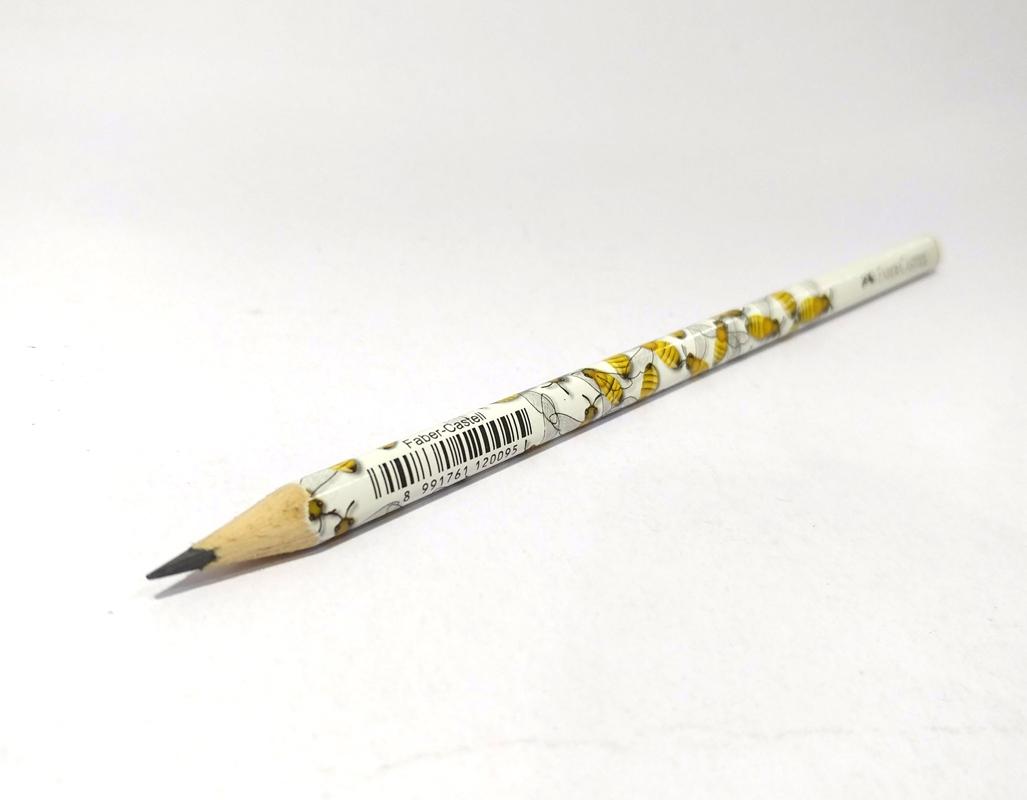 Bút Chì Gỗ 2B Motif Bee - Thân Trắng - Faber-Castell