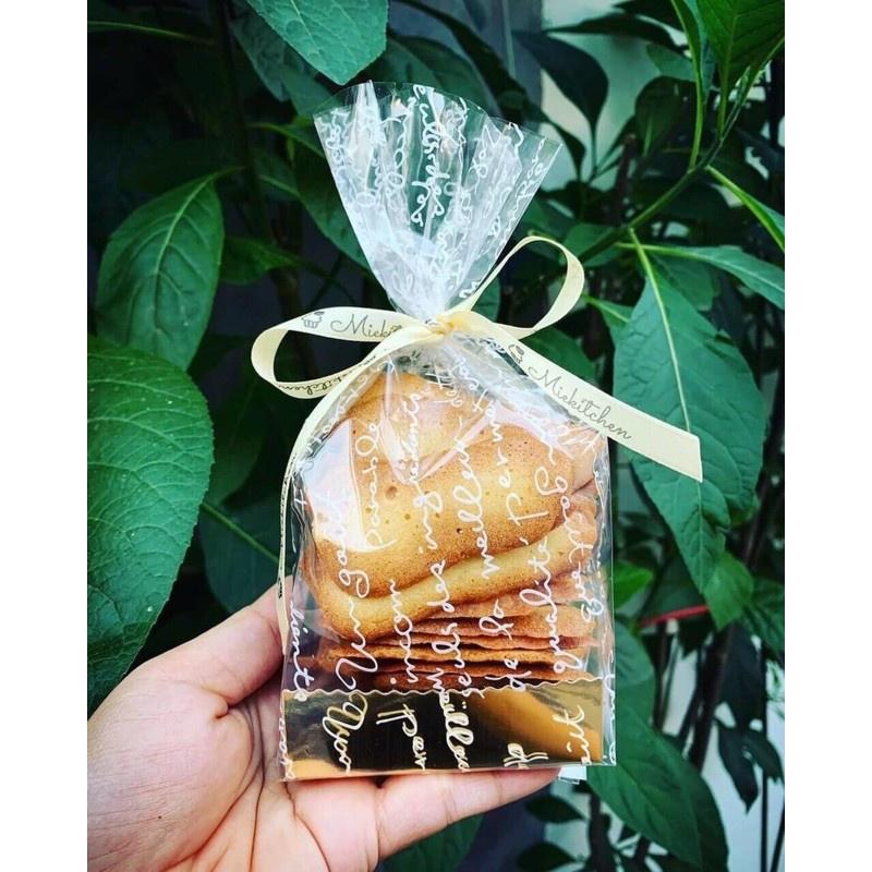 Túi đựng bánh cookies đế vàng - 100 cái