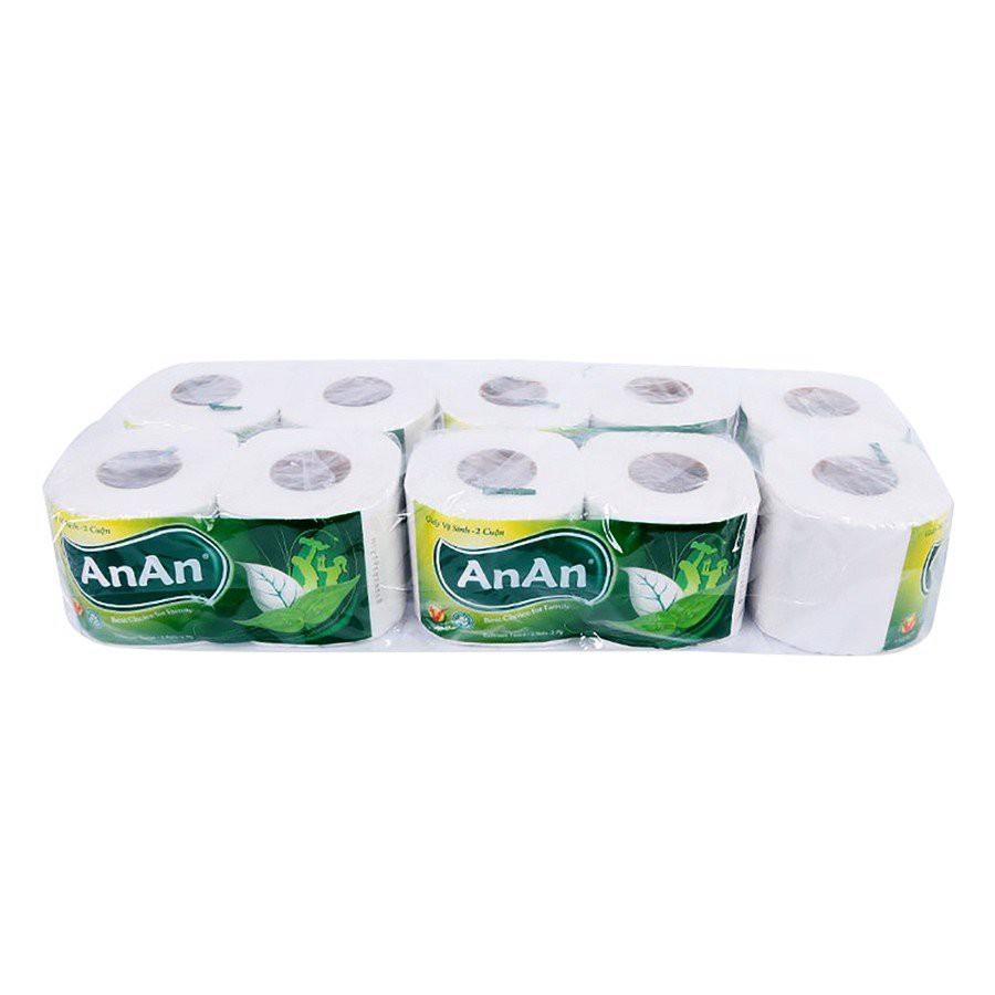 Giấy vệ sinh giấy cuộn An An - giấy 2 lớp