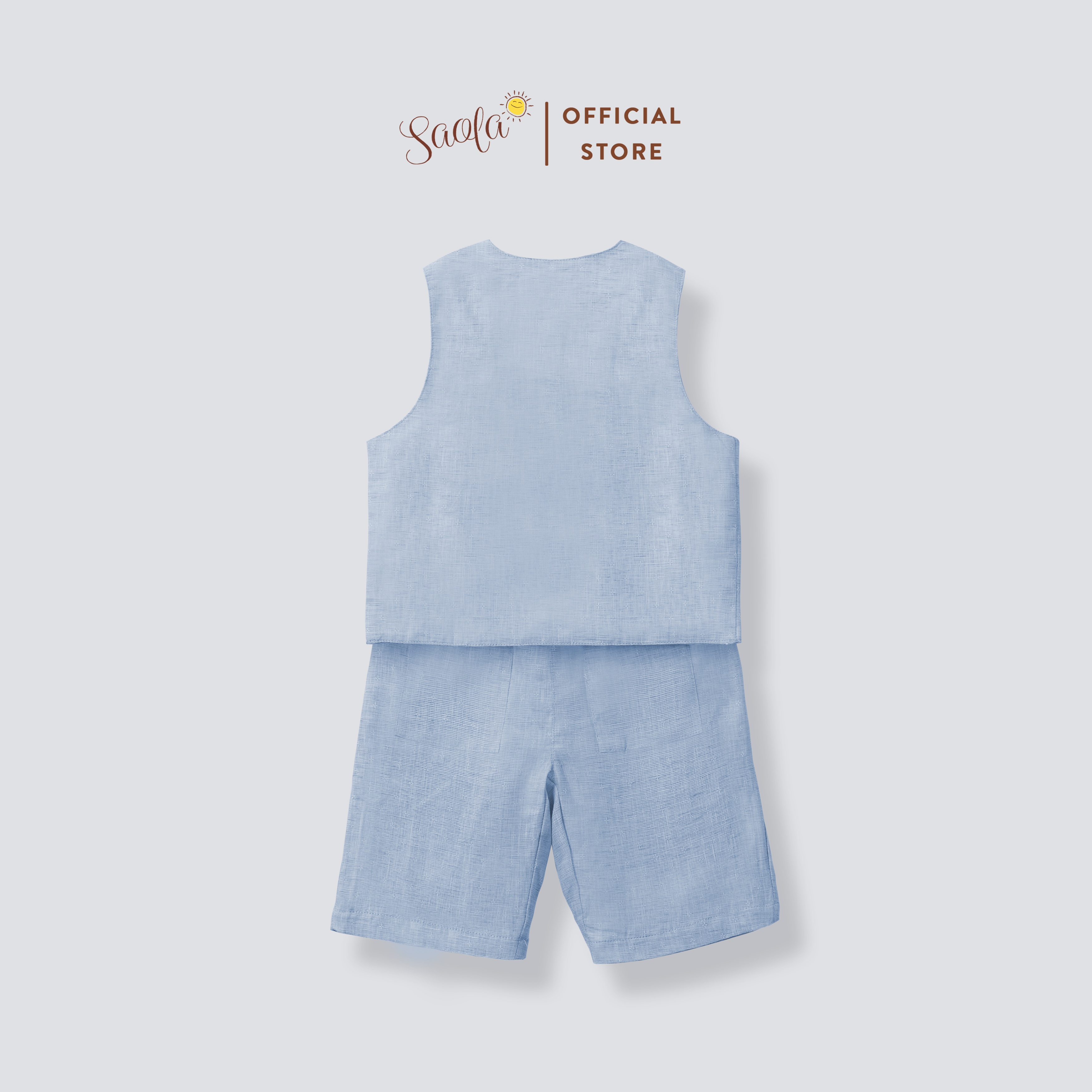 Bộ Gile Chất Liệu Linen Cao Cấp Phong Cách Hàn Quốc Cho Bé Trai - AVETT SET - GIL004 - SAOLA KIDS CLOTHING