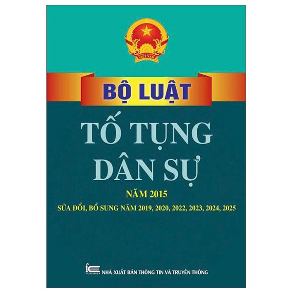 Sách - Bộ Luật Tố Tụng Dân Sự Năm 2015 (Sửa Đổi, Bổ Sung Năm 2019, 2020, 2022, 2023, 2024,2025)