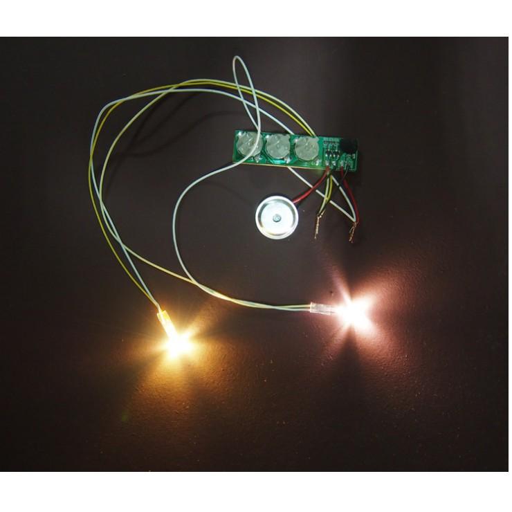 KHO-HN * Bóng đèn LED size 3mm đủ màu có dây nối làm nhà búp bê, DIY, tiểu cảnh (bóng và dây, ko kèm nguồn)