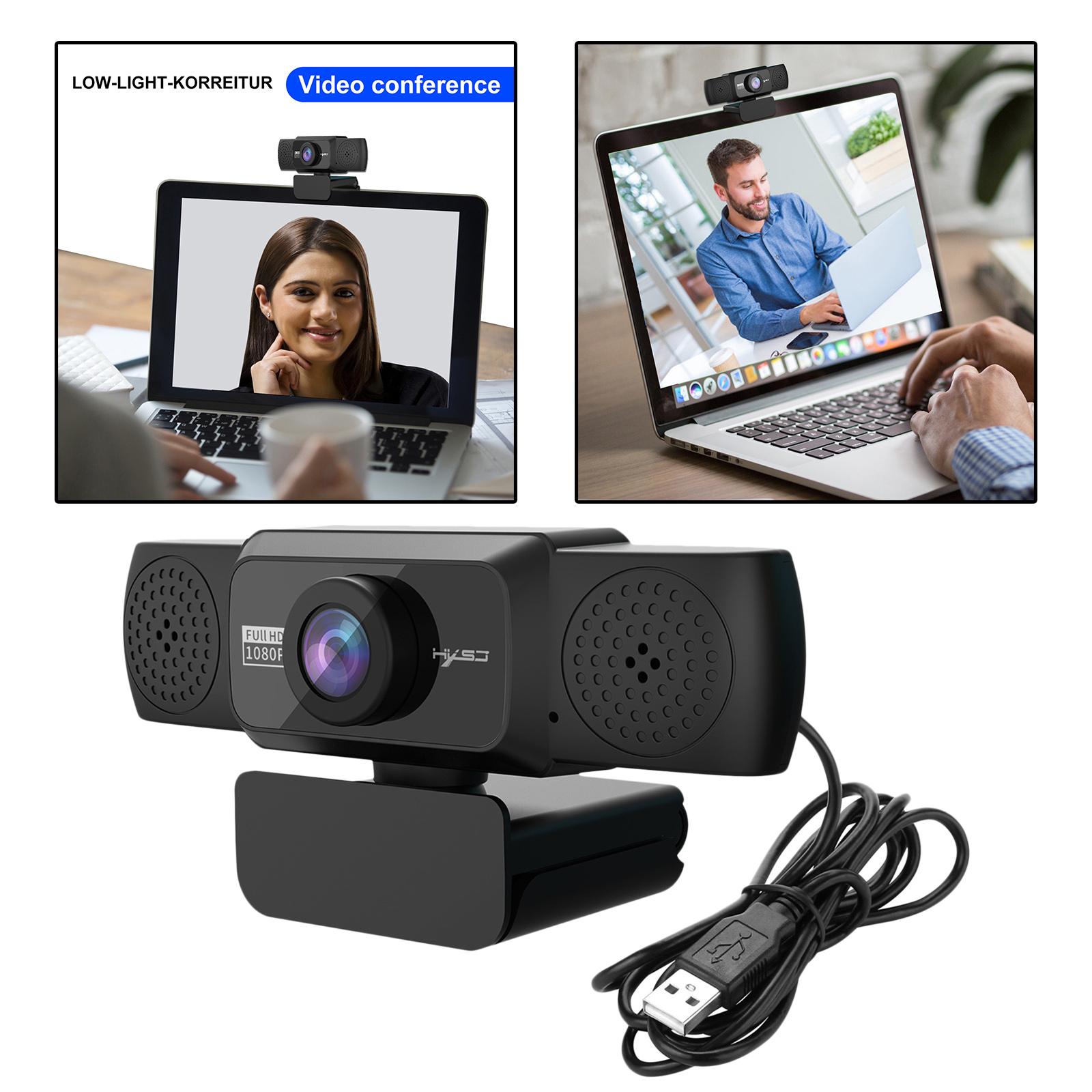 1080P Webcam with Microphone, Web Camera, Microphones Streaming Webcam, 90 & Deg; View Computer Camera, USB Plug And Play, Laptop / Desktop