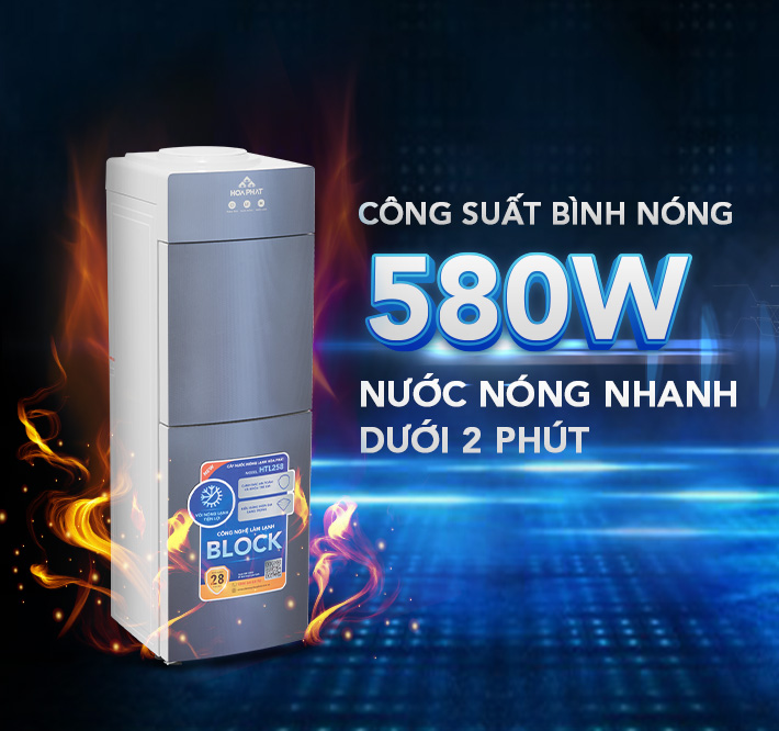 Cây Nước Nóng Lạnh Úp Bình Hòa Phát HTL258 - Bảo hành 28 tháng - Hàng chính hãng