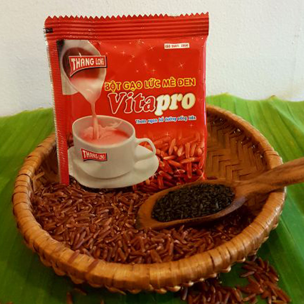 Bột Gạo Lức Mè Đen Vitapro 300gr, Thơm Ngon Uống Liền – Hàng Chính Hãng