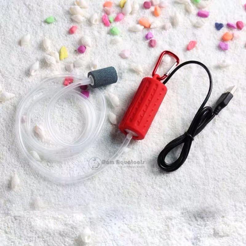 Máy Sủi Oxy Mini Kết Nối USB | Sủi Oxy Cho Bể Cá Cảnh Siêu Êm, Siêu Tiện Lợi