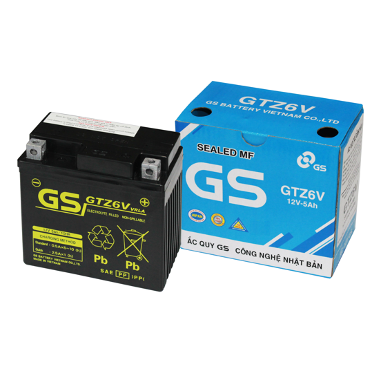 ￼Ắc Quy GS GTZ6V 12V 5Ah, Ắc Quy Xe Ga Honda PCX, Lead, SCR, Air Blade, Vision, SH…