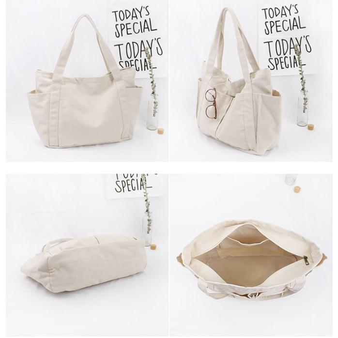 Túi vải thời trang canvas tote đựng đồ quần áo thời trang 2021