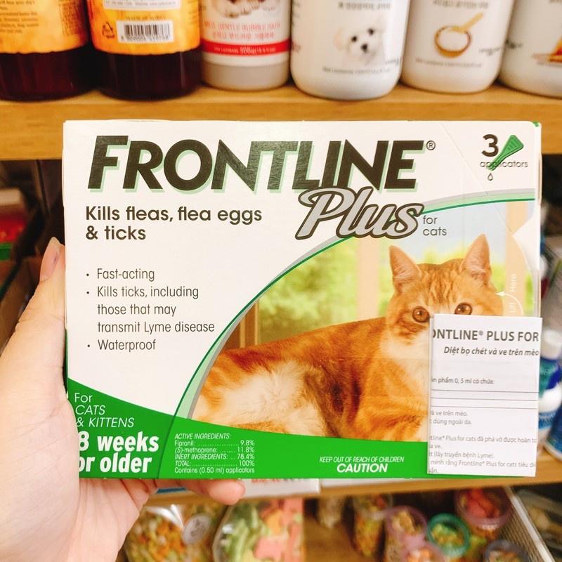 Nhỏ gáy cho mèo tr ị ve rận Frontline Plus diệt bọ chét nấm viêm da