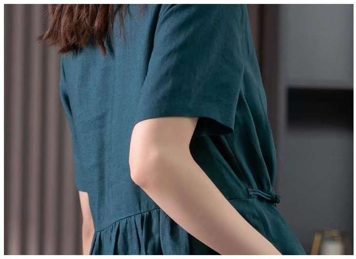 Váy Đầm Sơ Mi Chất Linen From Rộng Dáng Dài Mặc Hè Mát Đũi Việt phù hợp đi chơi dạo phố