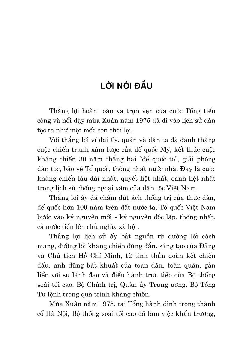 Tổng hành dinh trong mùa xuân toàn thắng - Hồi ức