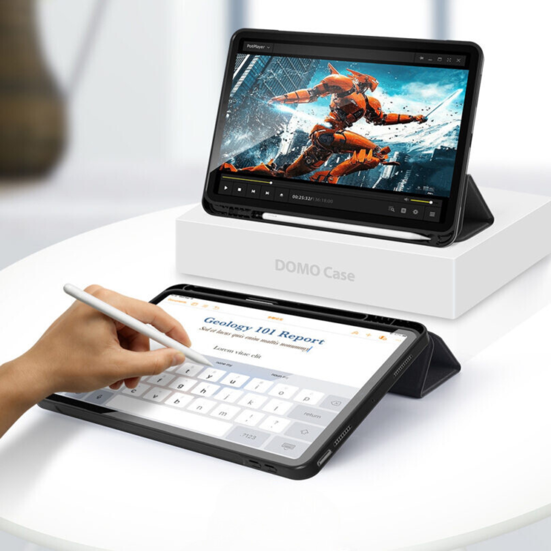 Bao Da Dành Cho iPad Air 4/ Air 5 10.9, Dux Ducis Domo Series Có Khe Cắm Bút, Tự Động Tắt Mở - HÀNG CHÍNH HÃNG