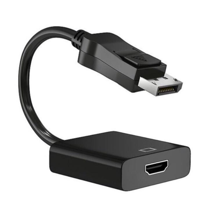 Đầu chuyển Dislayport to HDMI, dây nối dislayport sang hdmi dài 20cmm phân giải FULL HD 1920 x 1080(đen)