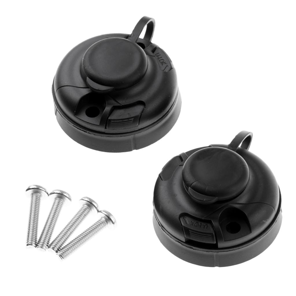 2pcs Kayak Boat Sea Fishing Rod Holder Round Mount Base Tackle Accessory