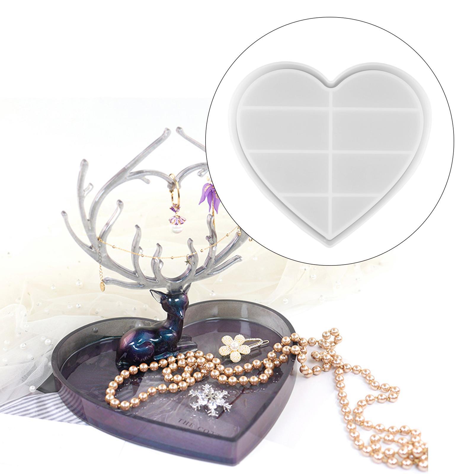 Jewelry Display Rack Silicone Mold Epoxy Resin Art Crafts Jewelry Tray Mould for Office