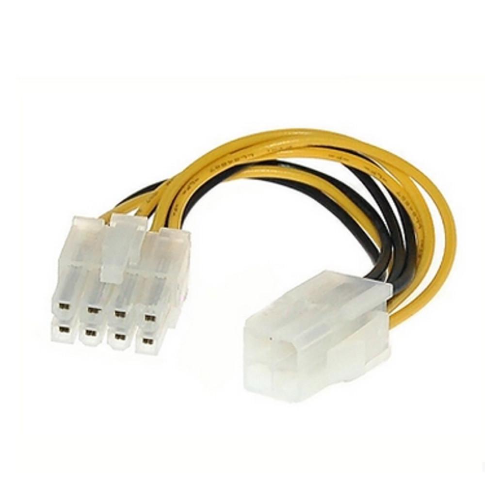 18cm ATX 4 pin nam đến 8 pin nữ EPS Power Cáp bộ chuyển đổi CPU Đầu nối năng lượng chất lượng cao trong kho Bán buôn Dropship