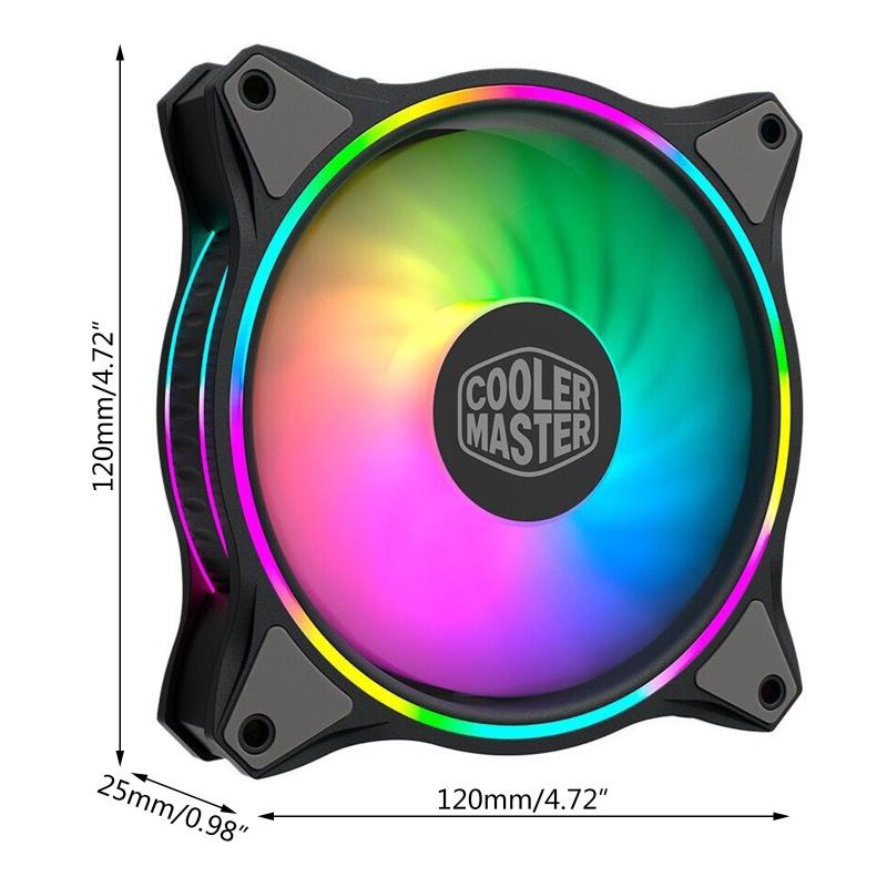 Quạt Tản Nhiệt Hai Vòng Nhẫn Có Đèn Rgb Mf120 Cho Pc