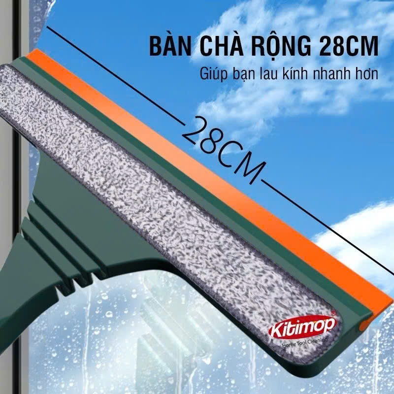 Cây Lau Kính, Gạt Chùi Kính Đa Năng 2 Đầu Trong 1, Cán Tăng Giảm Chiều Dài Tiện Lợi - HÀNG CHÍNH HÃNG MINIIN