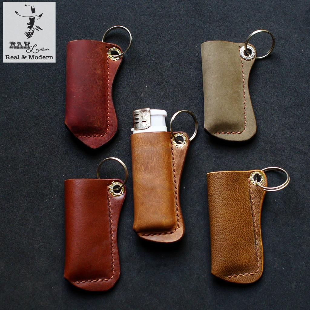 Túi đựng bật lửa da bò thật handmade bền chắc cao cấp bền chắc - RAM Leather