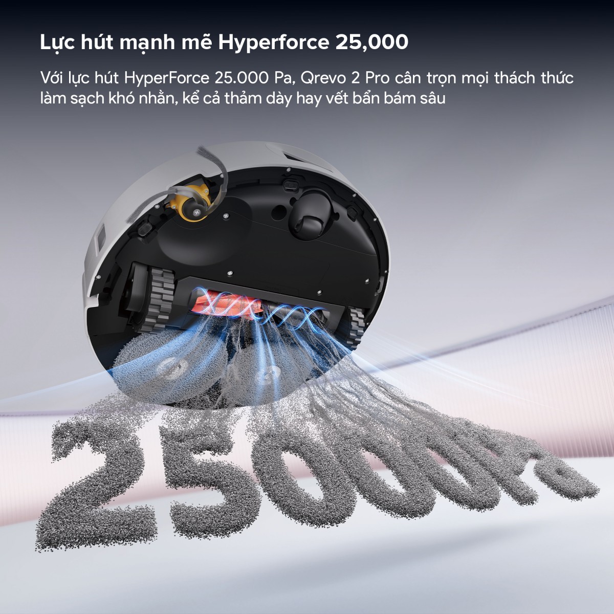 [Bảo Hành 24T] Robot Hút Bụi Lau Nhà Roborock QRevo 2 Pro Tự Vệ Sinh Khay Lực Hút 25.000 Pa - Hàng Chính Hãng
