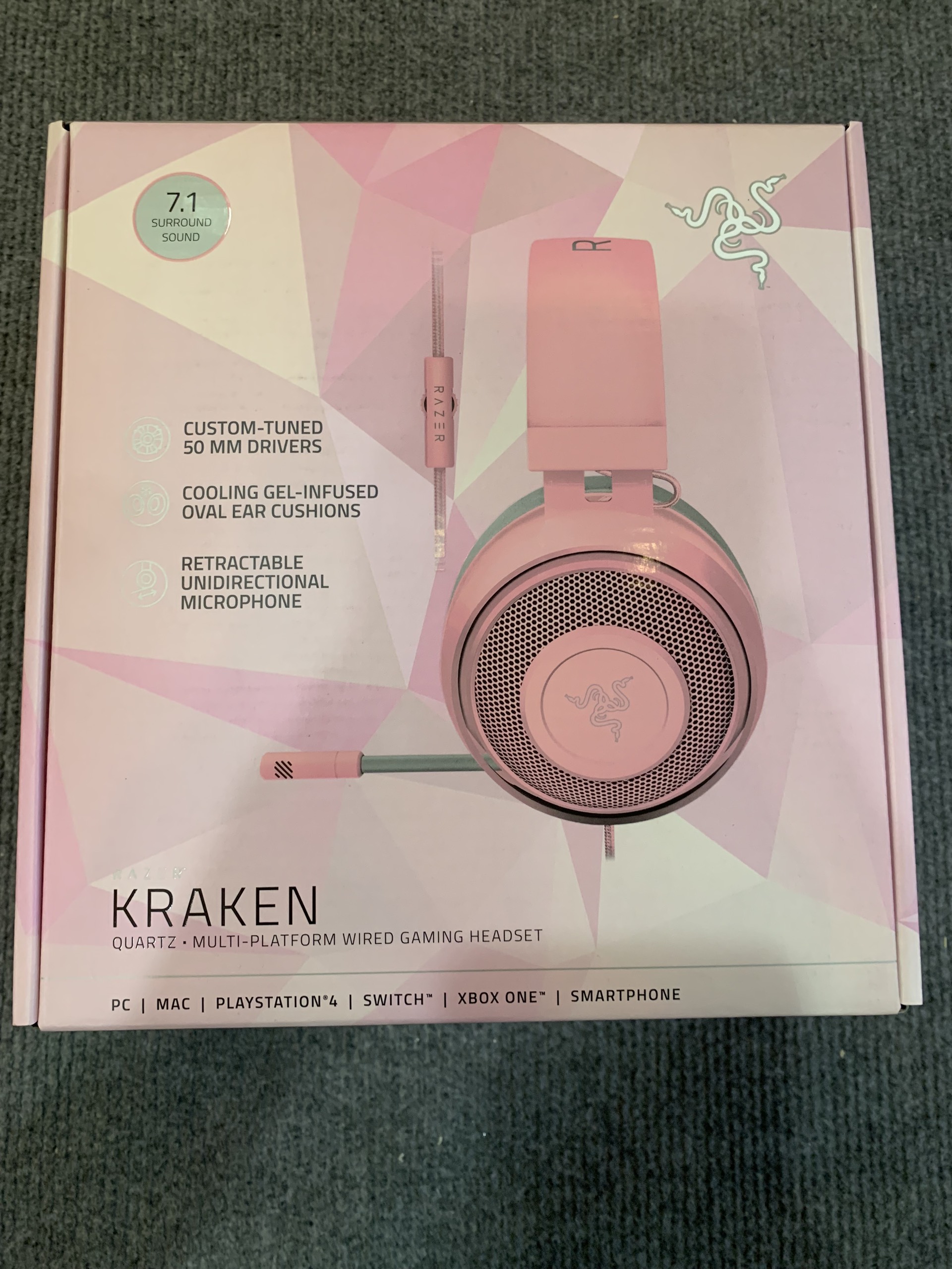 Tai nghe Razer Kraken Multi Platform - Quartz Hồng - Hàng Chính Hãng