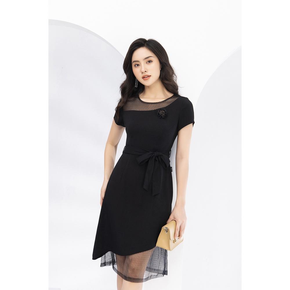 Đầm Nữ Chữ A Xòe Nhẹ Phối Ren LUPERI LFV3156