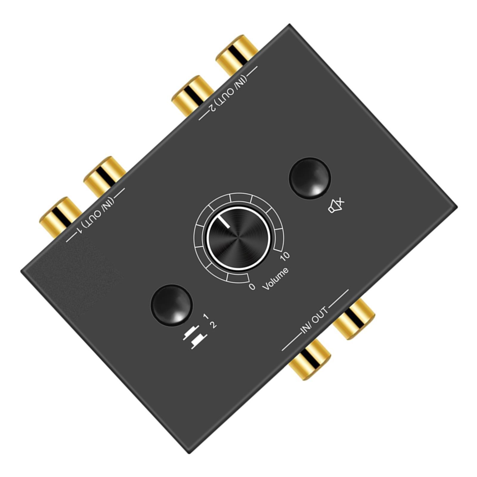 L / R Stereo Audio Bi-Directional Switcher for Computer Home Earphone Amp