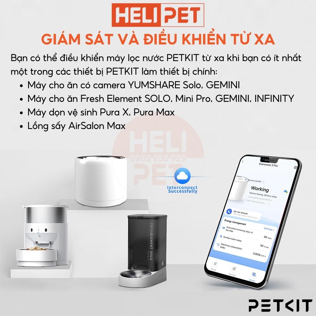 Máy lọc nước cho mèo PETKIT Eversweet 6 chất liệu Inox 304 và nhựa ABS sử dụng bơm không dây thế hệ 6 - HeLiPet