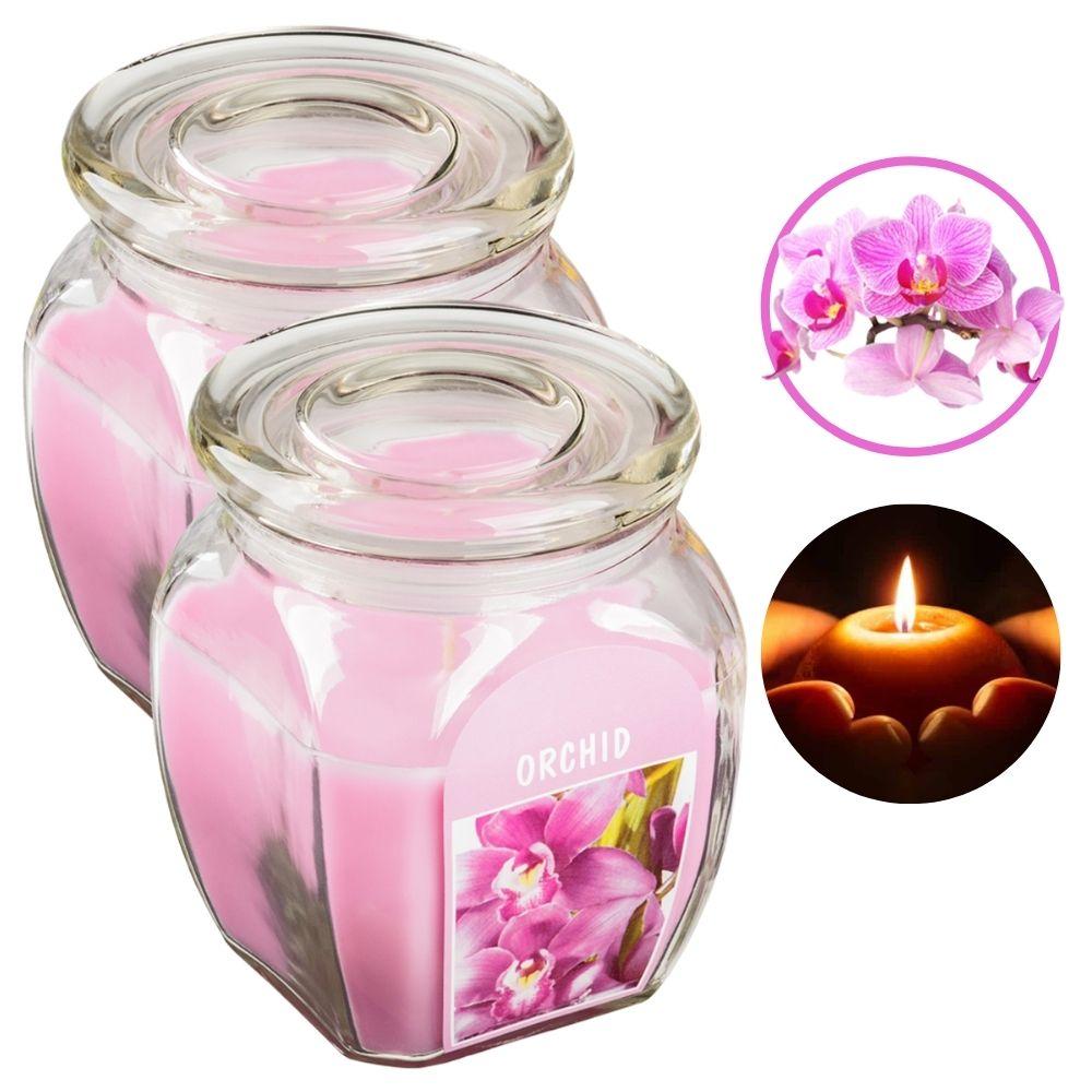 Combo 2 hũ nến thơm Bolsius nhập khẩu Châu Âu Orchid 305g - hương hoa lan