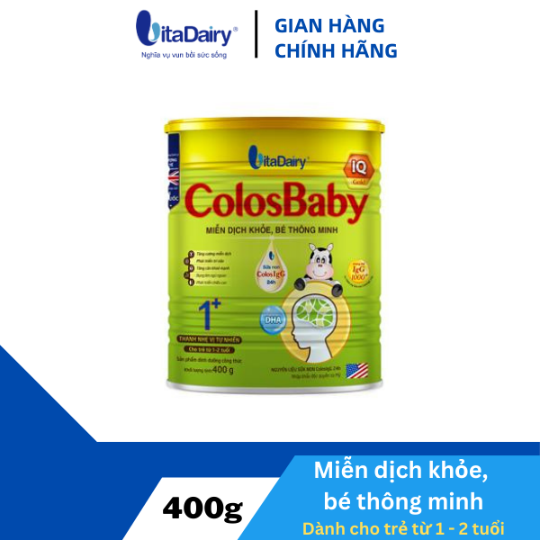 Colosbaby IQ Gold 1 + 400g hỗ trợ phát triển trí não, miễn dịch khỏe cho bé - VitaDairy