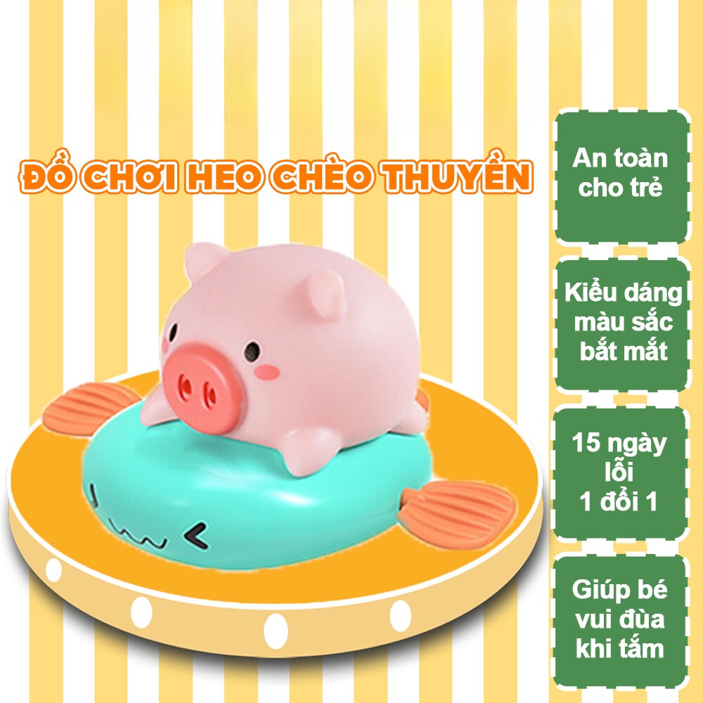 Đồ chơi nhà tắm cho bé heo bơi thả bồn tắm