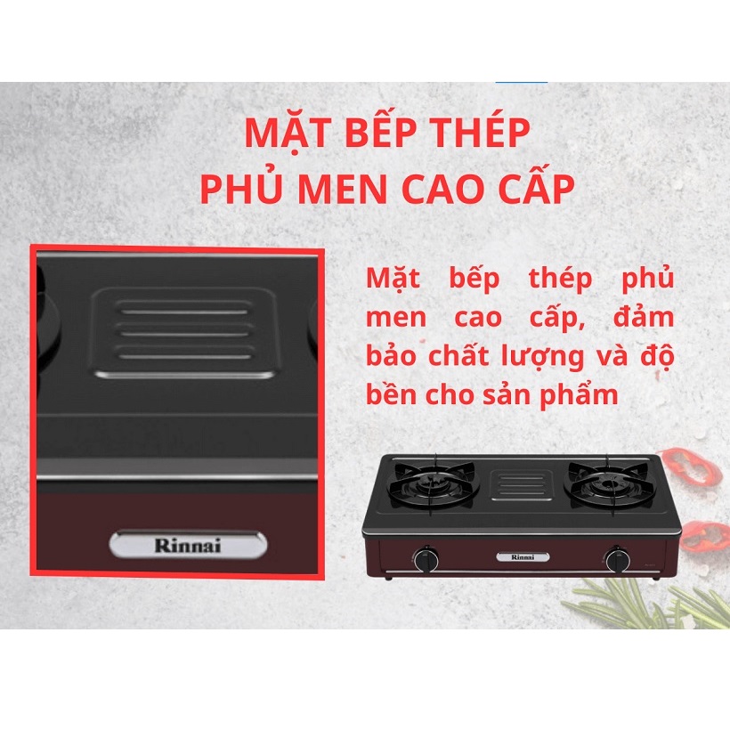Bếp gas 7 tấc Rinnai RV-A271R, Chén đồng có ngắt gas tự động - Hàng chính hãng