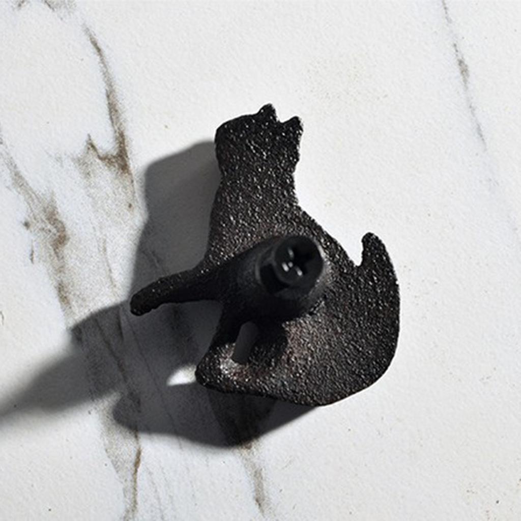 4pcs Retro Cat Design Furniture Door Knob Cast Iron Wardrobe Drawer Pulls