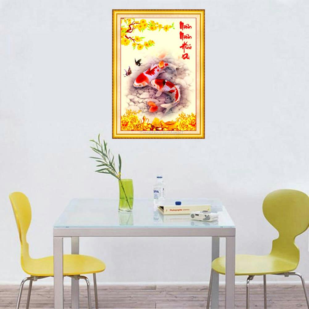 Tranh đính đá Niên niên hữu dư LV451 - tự đính