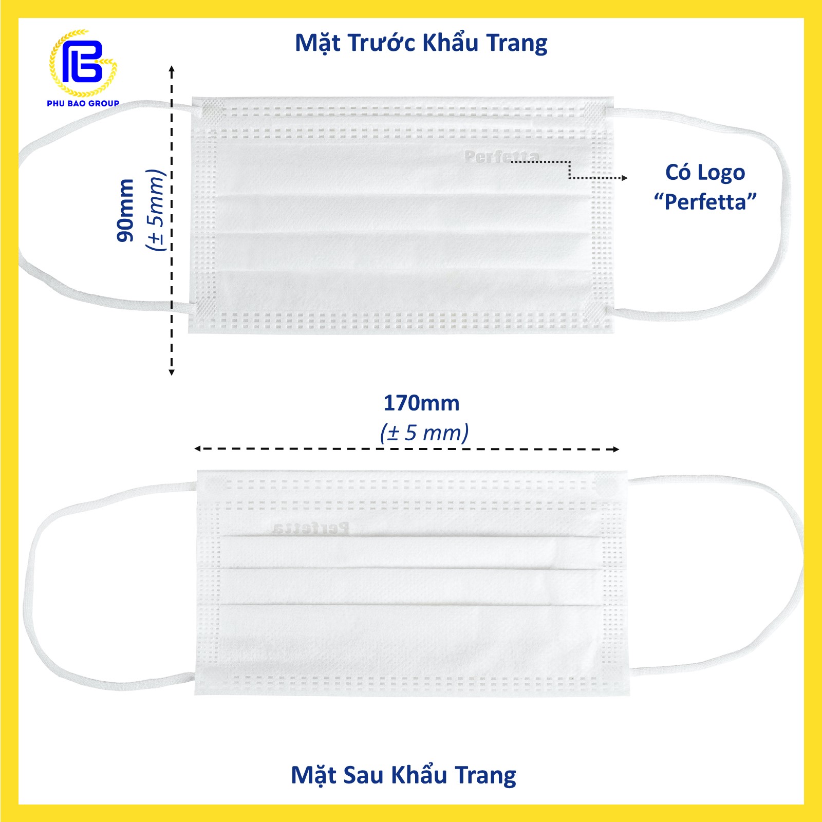 Combo 3 hộp khẩu trang kháng khuẩn  kháng khuẩn 3 lớp Perfetta Moderate (50 Cái/ Hộp)