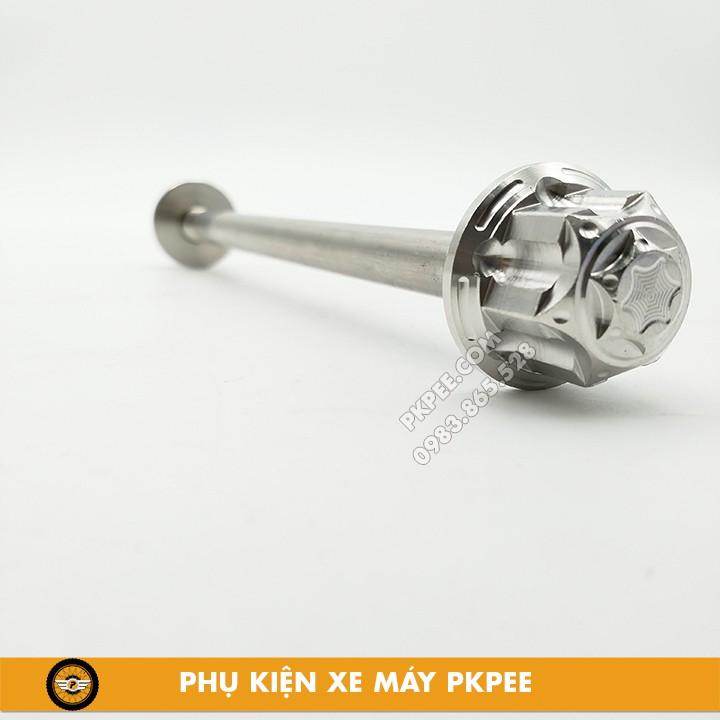 Combo Cốt Inox Bánh Xe Trước, Sau Găn Wave, Dream, Sirius, Exciter, Winner, Raider, Satria Kèm Tán Inox
