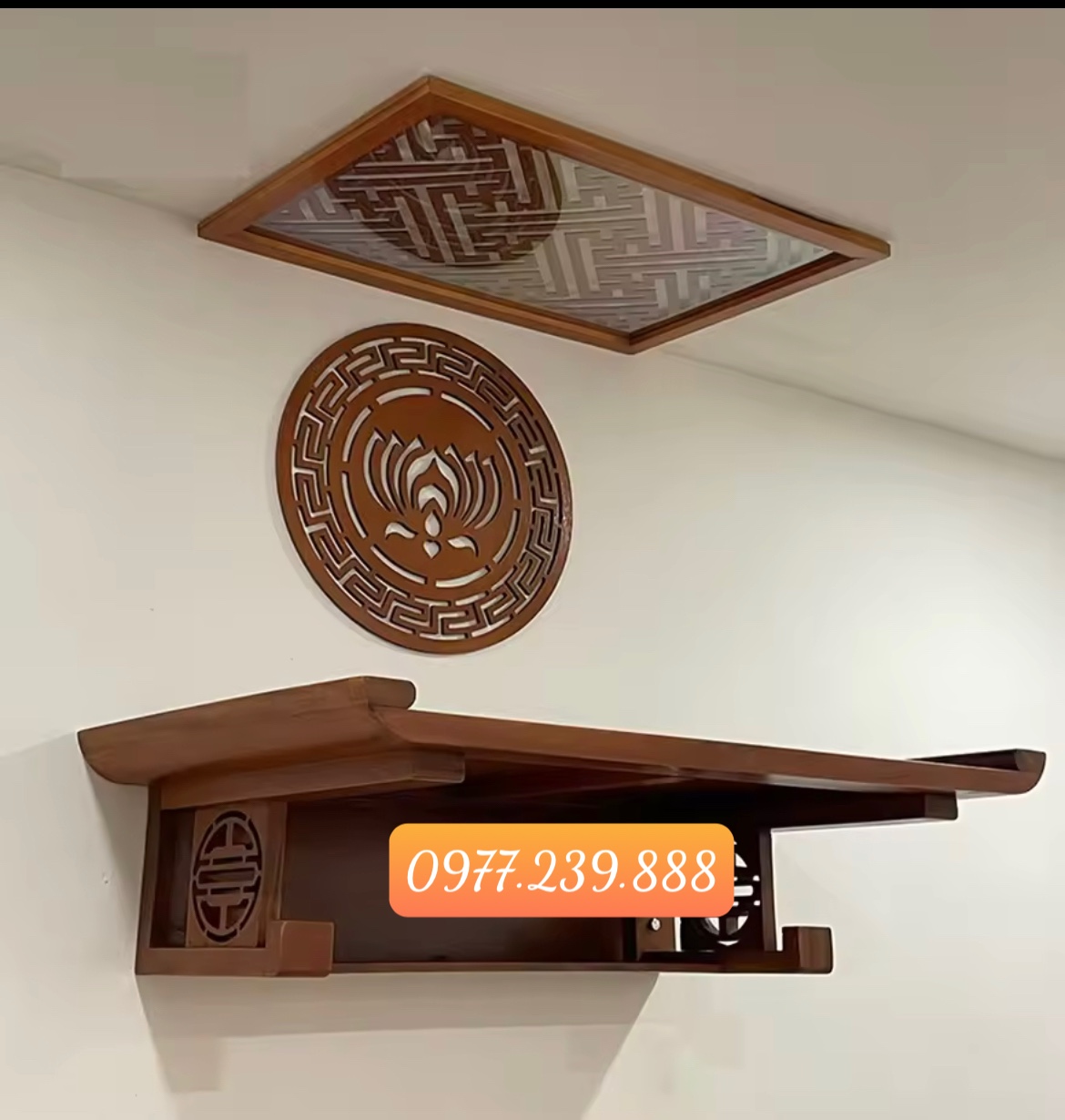 bàn thờ gỗ sồi 61cm