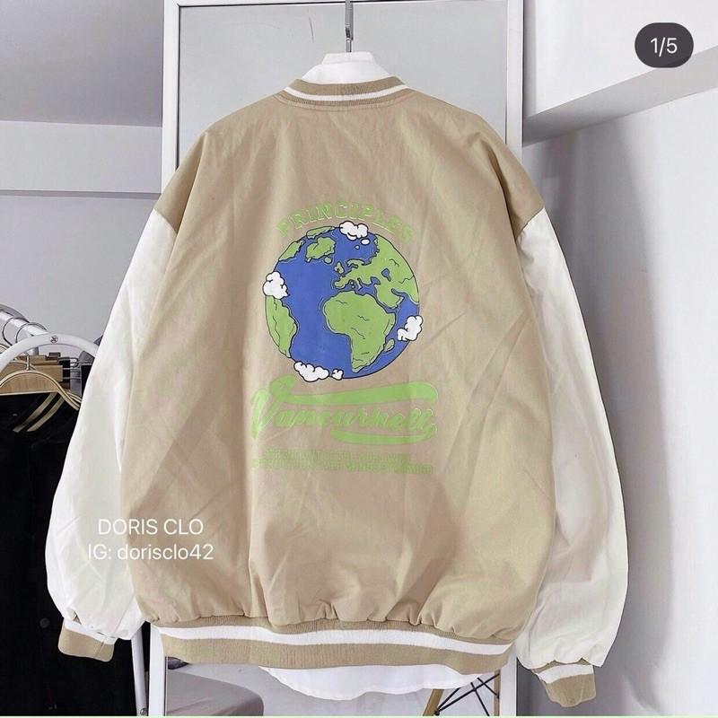 Áo khoác bomber nỉ ulzzang nam nữ