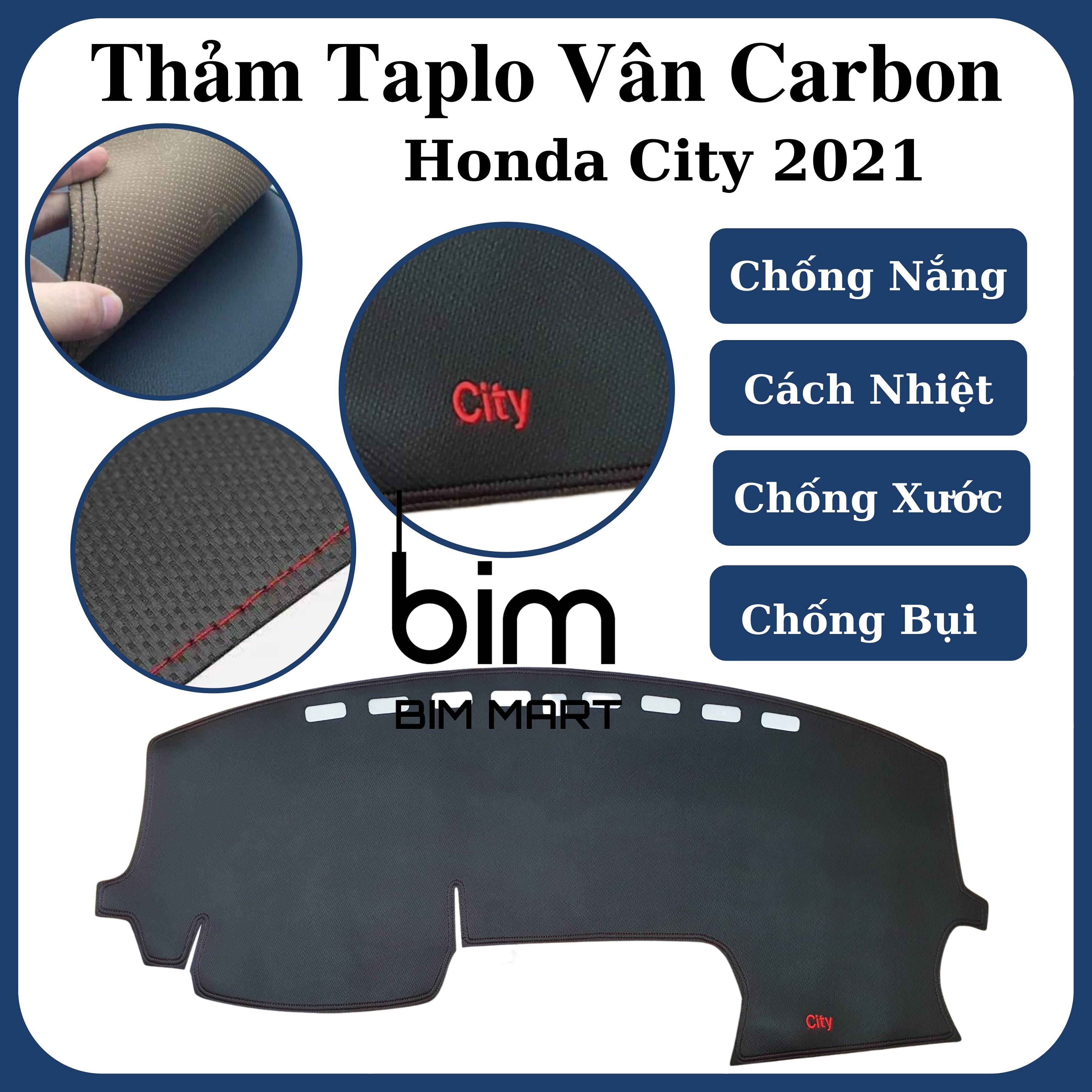 Thảm Da Taplo Dành Cho Xe Honda City 2021 Vân Carbon Cao Cấp