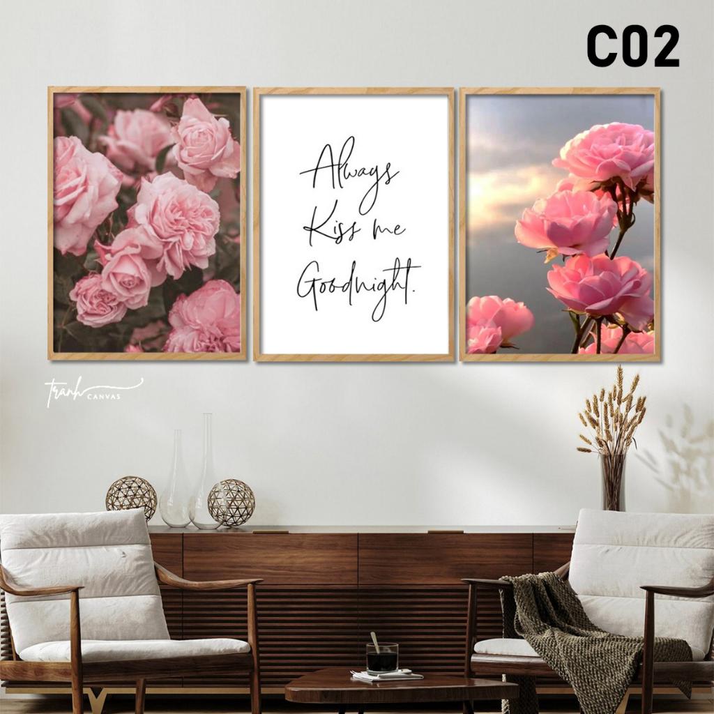 Bộ 3 tranh decor khung composite,tranh trang trí đa dạng mẫu mã