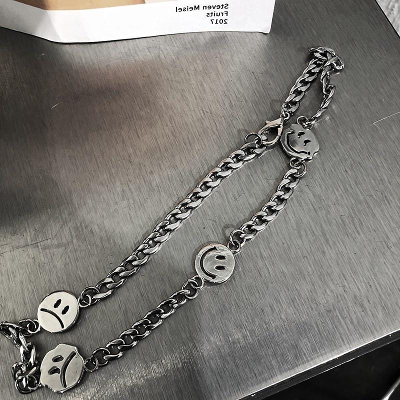 Vòng Cổ Dây Chuyền Titan Nam Nữ Mặt Cười Đa Sắc Thái Phong Cách Hiphop Thời Trang Cá Tính - Maxshopdoc