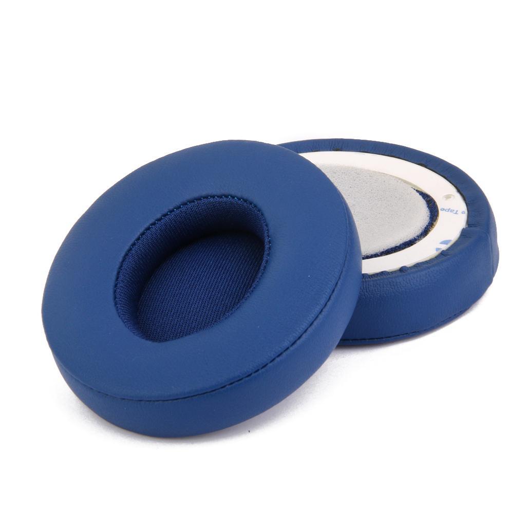 1 Pair Protein Leather Replacement Ear Pads for   2.0 Blue