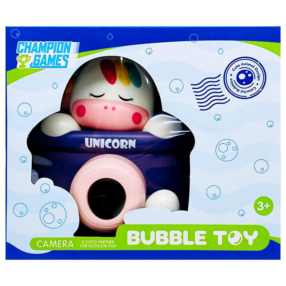 Đồ Chơi Máy Ảnh Phun Bong Bóng Kỳ Lân - Champion Games BBHG0093U