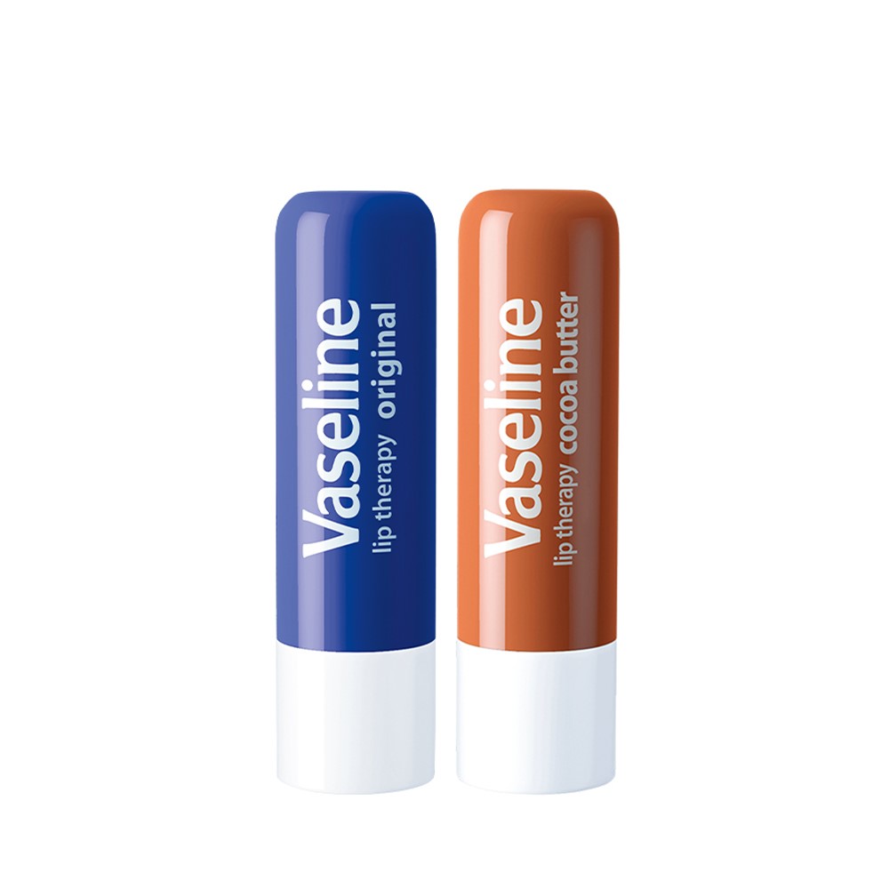 Bộ 2 son dưỡng môi Vaseline dạng thỏi Lip Therapy Stick: Bơ Cao Cao và Mềm mịn