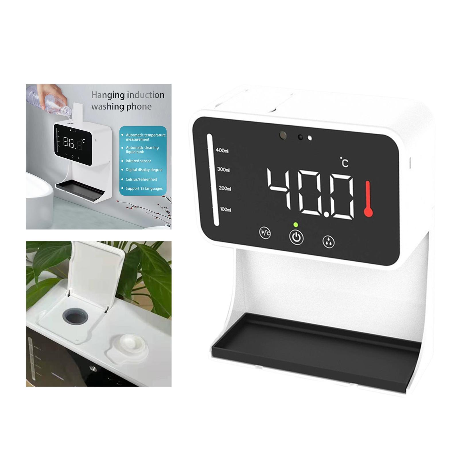 Non-contact Digital Wall Thermometer with 1200 Ml Soap Dispenser