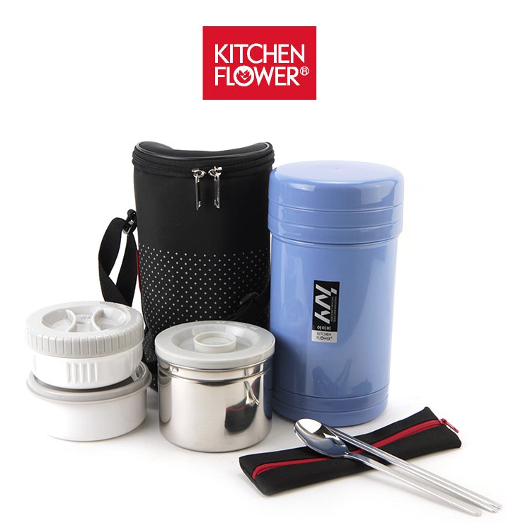 Bộ Hộp Cơm Giữ Nhiệt KITCHEN FLOWER NY-1004