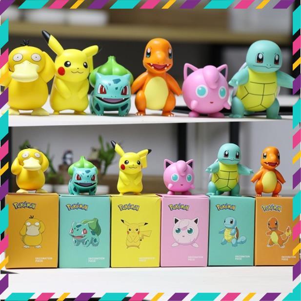 Mô Hình Pikachu, Phim Hoạt Hình Pokemon, Thích Hợp Trang Trí, Decor, Bộ Sưu Tập, Làm Quà Tặng - Full Box