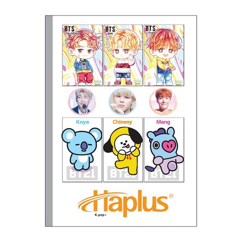 Lốc Vở kẻ ngang Haplus - Kpop (80, 120, 200 trang)